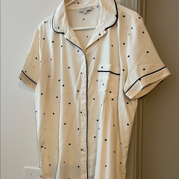 LOFT Heart Shaped Pajama Top - Picture 1 of 7